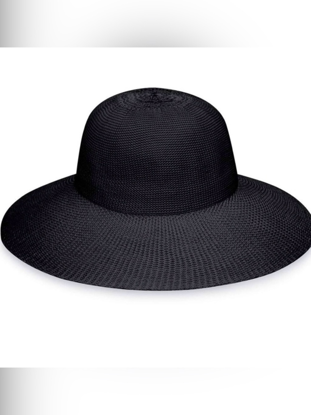Nwot Wallaroo Victoria Diva packable Wide-Brim Sun Hat - Black